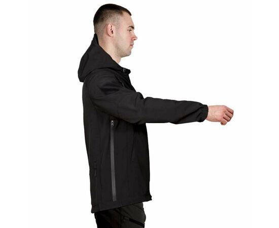 Тактическая куртка Soft Shell Spartan Police Black черная с капюшоном, Размер: 60-62 (XXL), фото 16