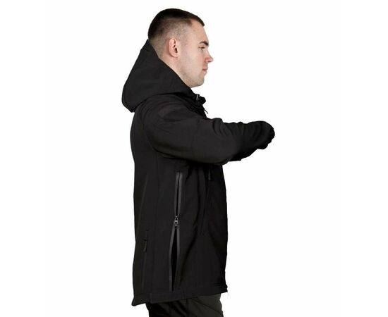 Тактическая куртка Soft Shell Spartan Police Black черная с капюшоном, Размер: 48-50 (M), фото 17 Тактическая куртка Soft Shell Spartan Police Black черная с капюшоном, Размер: 48-50 (M), фото 17