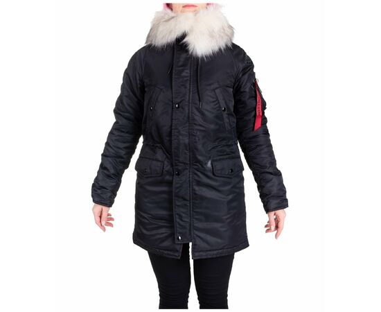 Жіноча куртка Аляска N-3B Slim Fit Black, Розмір: 54 (XXXL), зображення 11