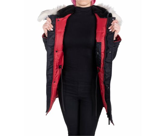 Жіноча куртка Аляска N-3B Slim Fit Black, Розмір: 52 (XXL), зображення 11