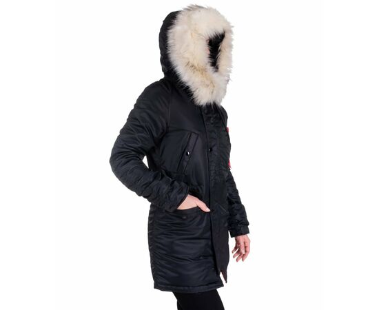 Жіноча куртка Аляска N-3B Slim Fit Black, Розмір: 54 (XXXL), зображення 13