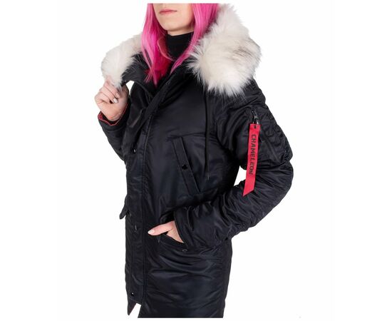 Жіноча куртка Аляска N-3B Slim Fit Black, Розмір: 54 (XXXL), зображення 15