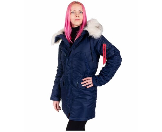 Жіноча куртка Аляска N-3B Slim Fit Navy, Розмір: 46 (M), зображення 4