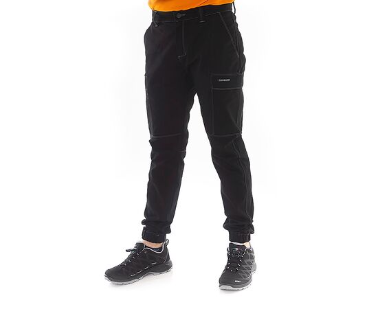 Чоловічі брюки джоггери чорні City Pants Slim Black, Розмір брюк: 44-46/170-176