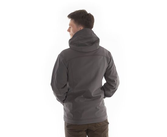 Чоловіча сіра куртка демісезонна Soft Shell софтшелл Wolf Grey, Розмір: 64-66 (XXXL), зображення 14