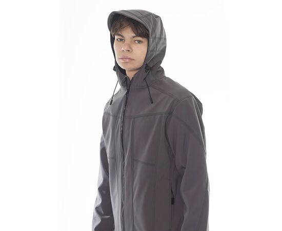 Чоловіча сіра куртка демісезонна Soft Shell софтшелл Wolf Grey, Розмір: 56-58 (XL), зображення 8