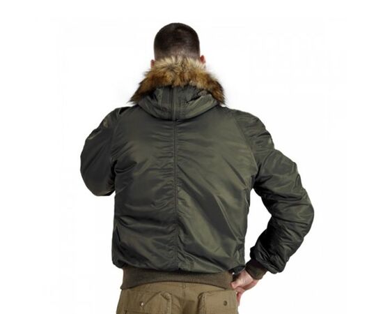 Коротка зимова куртка чоловіча N-2B Slim Olive бомбер, Розмір: 44-46 (S), зображення 3