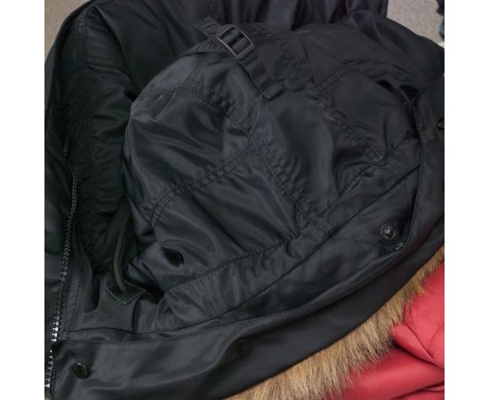 Куртка Аляска чоловіча зимова Slim Fit N-3B Black, Розмір: 44-46 (S), зображення 17