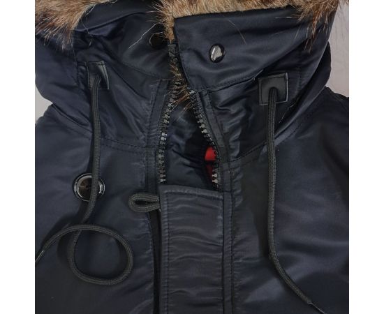Куртка Аляска чоловіча зимова Slim Fit N-3B Black, Розмір: 44-46 (S), зображення 21