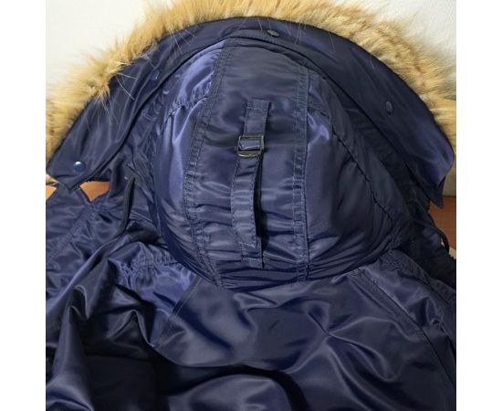 Чоловіча куртка Аляска синя Slim Fit N-3B Navy, Розмір: 44-46 (S), зображення 8 Чоловіча куртка Аляска синя Slim Fit N-3B Navy, Розмір: 44-46 (S), зображення 8