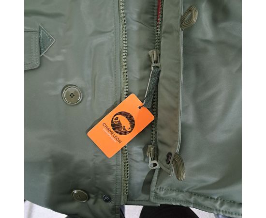 Чоловіча куртка Аляска Slim Fit N-3B Olive, Розмір: 64-66 (XXXL), зображення 19
