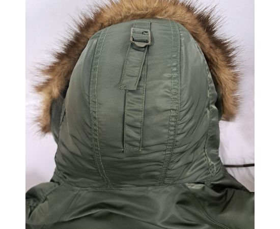 Чоловіча куртка Аляска Slim Fit N-3B Olive, Розмір: 64-66 (XXXL), зображення 21