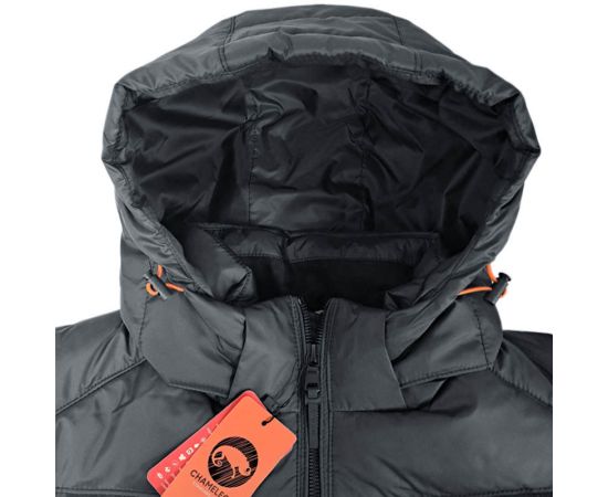 Чорна стьобана куртка чоловіча з капюшоном Proxima Black, Розмір: 62-60 (XXL), зображення 16