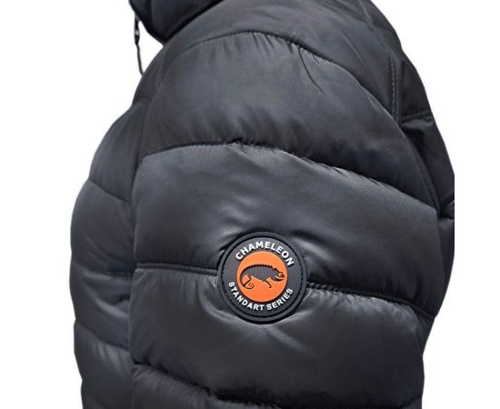 Чорна стьобана куртка чоловіча з капюшоном Proxima Black, Розмір: 56-58 (XL), зображення 11