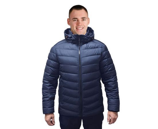 Синяя мужская куртка спортивная с капюшоном Proxima Navy, Размер: 60-62 (XXL), фото 8