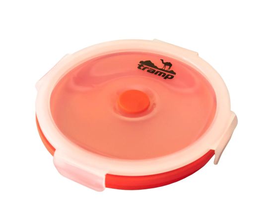 Контейнер TRAMP складной силиконовый с крышкой защелкой 800 мл Оранжевый, фото 2
