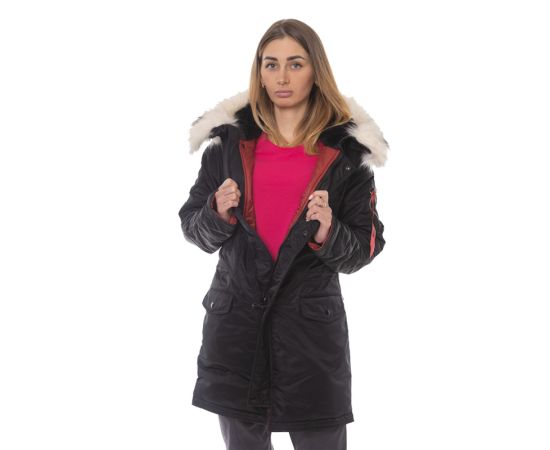 Жіноча куртка Аляска N-3B Slim Fit Black, Розмір: 54 (XXXL), зображення 10
