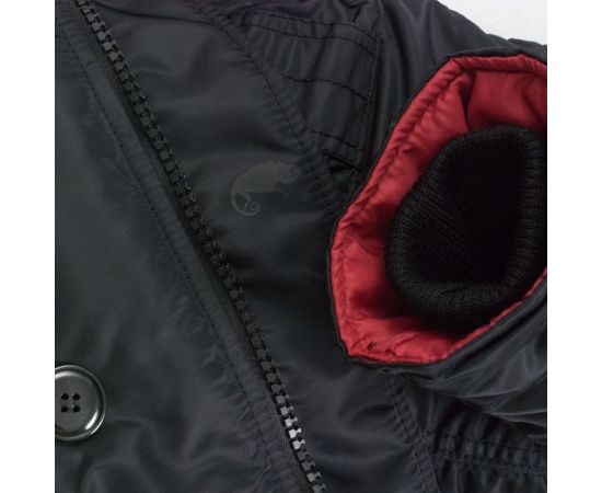 Куртка Аляска чоловіча зимова Slim Fit N-3B Black, Розмір: 64-66 (XXXL), зображення 14