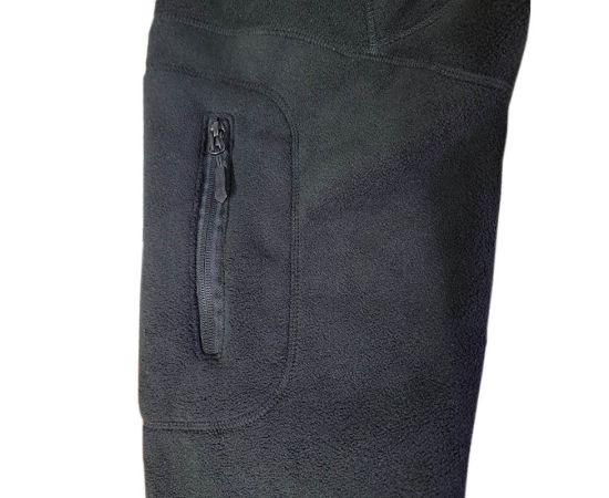 Чоловіча чорна флісова куртка з капюшоном Viking Black, Розмір: 64-66 (XXXL), зображення 9