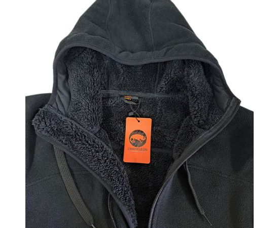 Мужская черная флисовая кофта с капюшоном Viking Black, Размер: 48-50 (M), фото 10