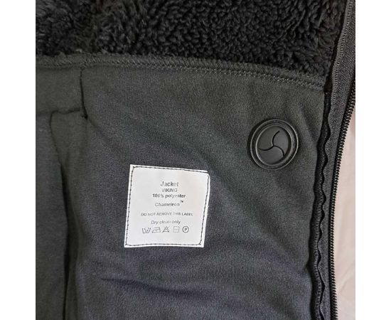 Чоловіча чорна флісова куртка з капюшоном Viking Black, Розмір: 40-42 (XS), зображення 11
