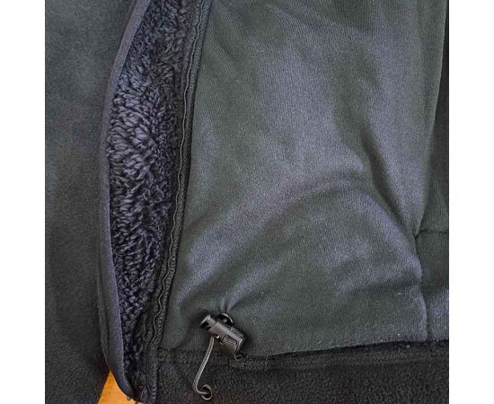 Чоловіча чорна флісова куртка з капюшоном Viking Black, Розмір: 64-66 (XXXL), зображення 12
