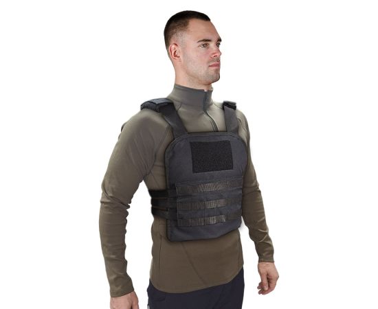 Жилет тактичний (плитоноска) Molle Black, зображення 4