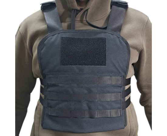 Жилет тактичний (плитоноска) Molle Black, зображення 7