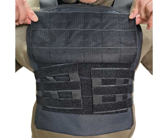 Жилет тактичний (плитоноска) Molle Black, зображення 8