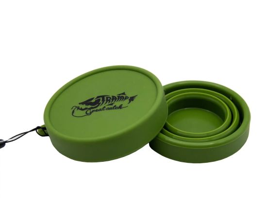 Стакан складаний Tramp силіконовий з кришкою 180мл Olive, зображення 3