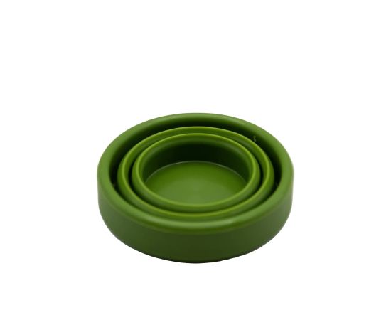 Стакан складаний Tramp силіконовий з кришкою 180мл Olive, зображення 5