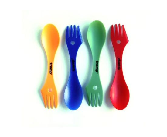 Ложка-вилка пластиковая Tramp Blue, фото 3