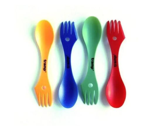 Ложка-вилка TRAMP пластиковая UTRC-069 желтая, фото 3 Ложка-вилка TRAMP пластиковая UTRC-069 желтая, фото 3