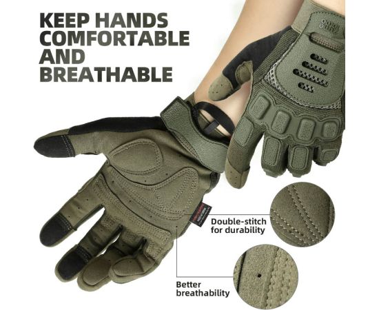 Тактичні рукавиці олива Zag-2 Olive, Розмір: S, зображення 3
