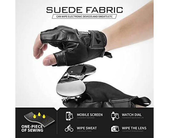 Спортивні перчатки тактичні безпалі чорні Zag-1 H half finger Black, Розмір: S