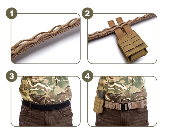 Ремінь тактичний Molle двокомпонентний Multicam, зображення 9