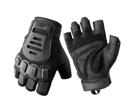 Чорні тактичні рукавиці безпалі Zag-2 half finger Black, Розмір: XL, зображення 2