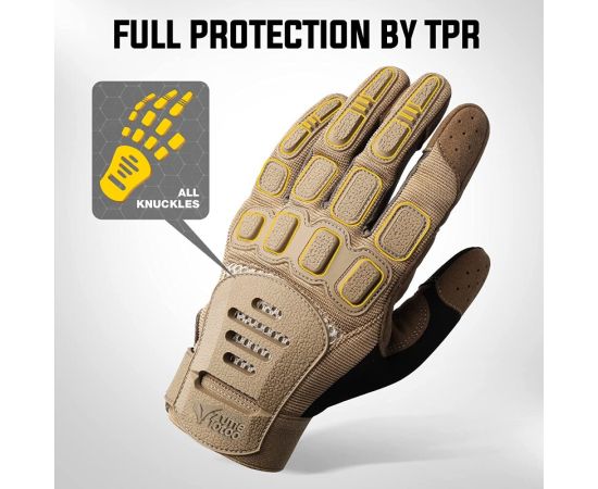 Рукавиці тактичні Zag-2 Sand, Розмір: L, зображення 2