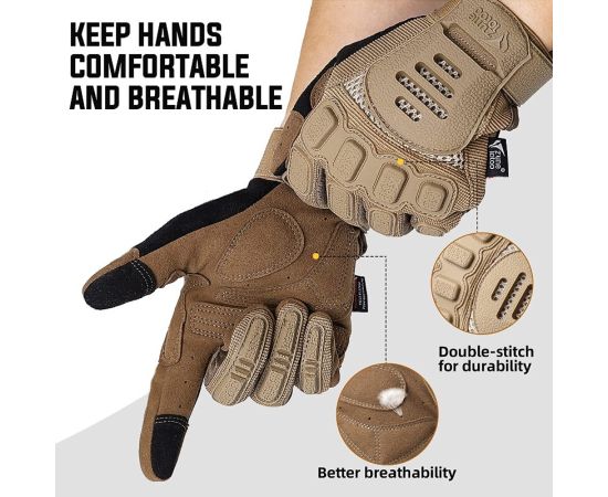 Рукавиці тактичні Zag-2 Sand, Розмір: S, зображення 3