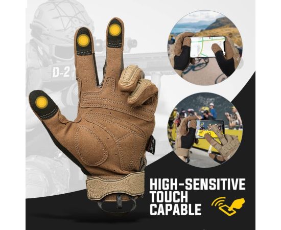 Рукавиці тактичні Zag-2 Sand, Розмір: L, зображення 4