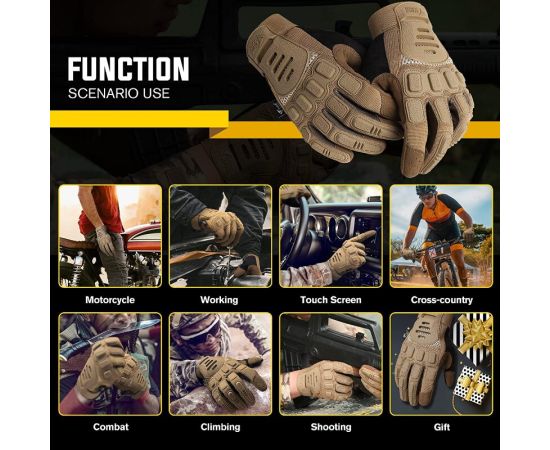 Рукавиці тактичні Zag-2 Sand, Розмір: L, зображення 6