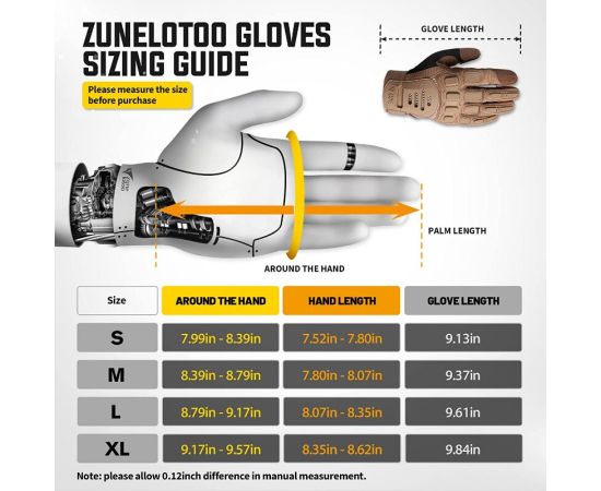 Рукавиці тактичні Zag-2 Sand, Розмір: XL, зображення 7