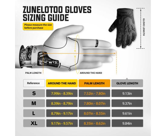 Перчатки тактические Zag-6 Black, Размер: L, фото 6