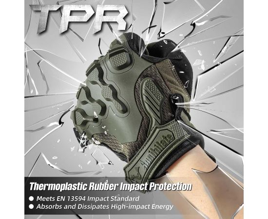 Военные тактические перчатки олива Zag-6 Olive, Размер: M, фото 2