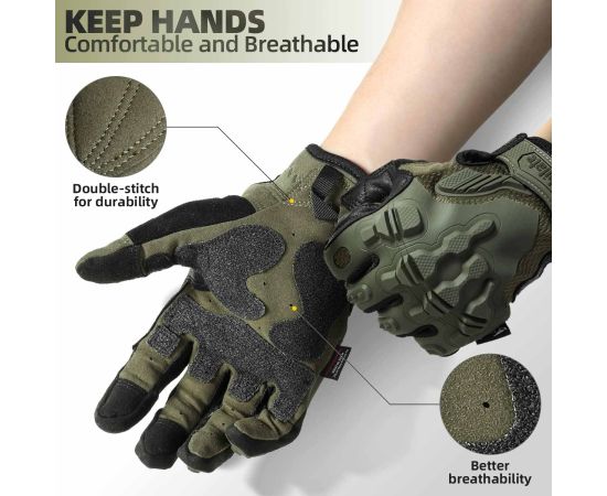 Военные тактические перчатки олива Zag-6 Olive, Размер: XL, фото 4
