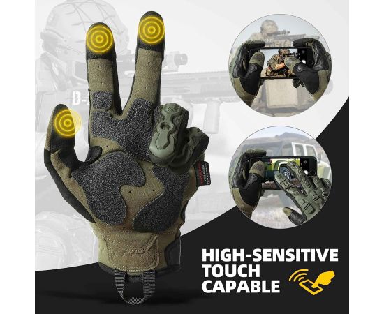 Военные тактические перчатки олива Zag-6 Olive, Размер: XL, фото 5