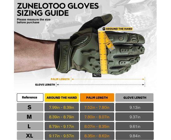 Военные тактические перчатки олива Zag-6 Olive, Размер: S, фото 6