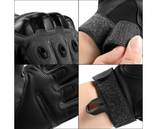 Тактические перчатки черные Zag-7 Black, Размер: L, фото 4