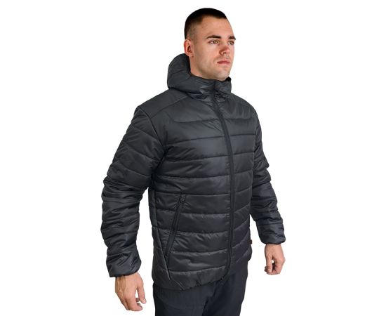 Стеганая куртка мужская с капюшоном Maximus Black черная, Размер: 56-58 (XL), фото 2 Стеганая куртка мужская с капюшоном Maximus Black черная, Размер: 56-58 (XL), фото 2