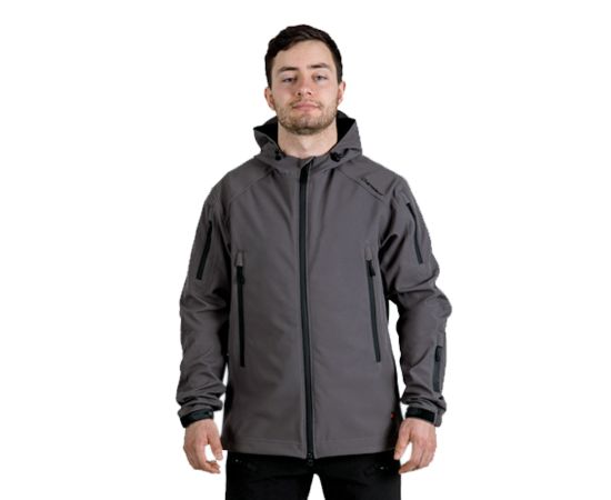 Демісезонна чоловіча куртка Soft Shell Spartan Gray, Розмір: 52-54 (L), зображення 4 Демісезонна чоловіча куртка Soft Shell Spartan Gray, Розмір: 52-54 (L), зображення 4